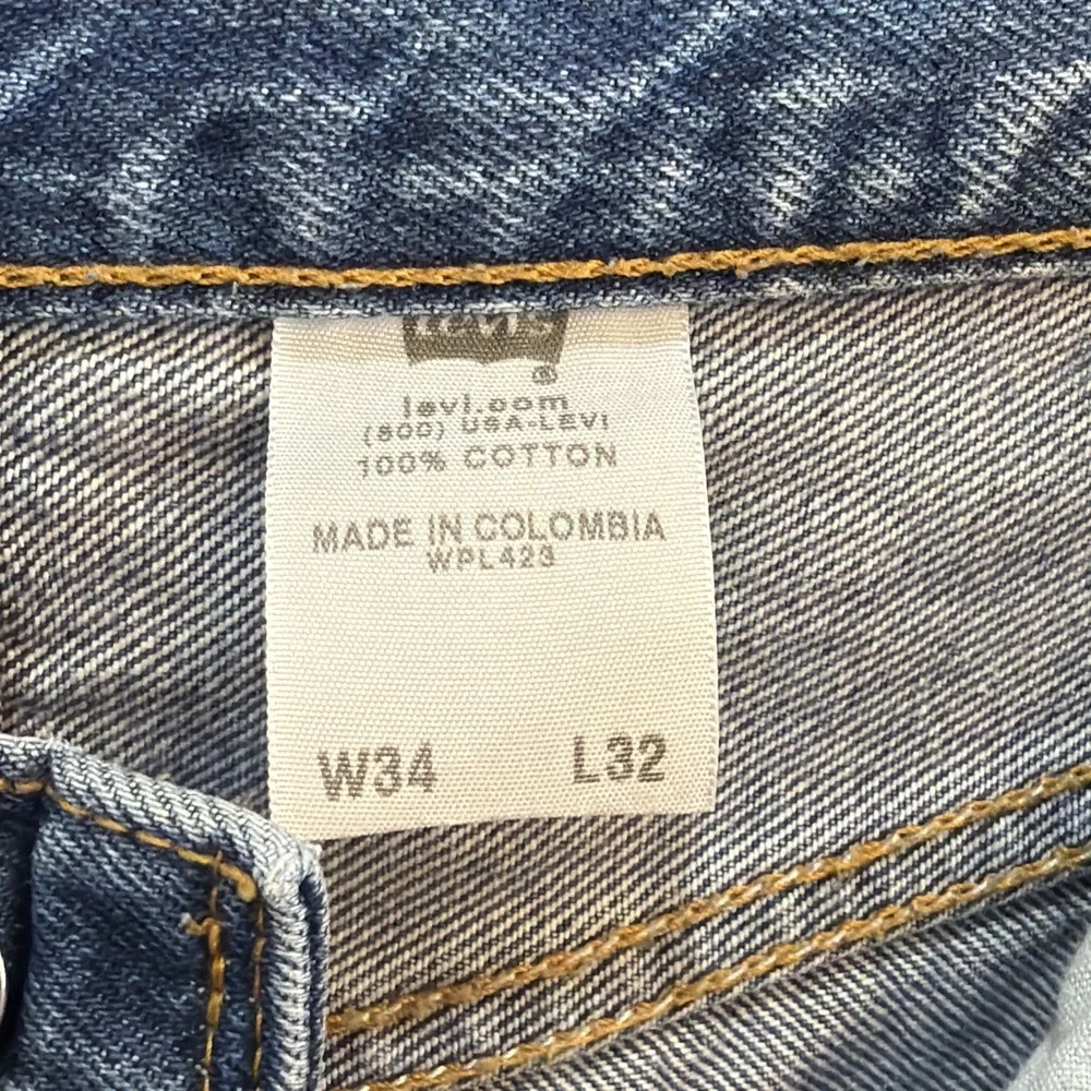 Vintage Levis Jeans 501 Mens 34X32 Blue Denim 2004 Button Fly Straight 32.5X28 - Picture 4 of 16